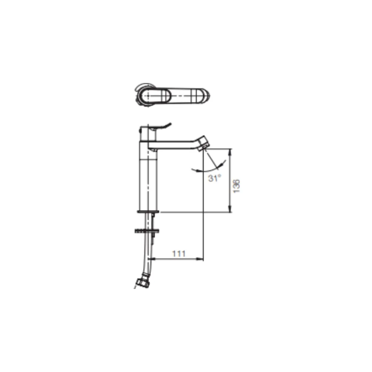 Parryware table mounted regular basin tap alpha G2766A1 G2766A1 Chrome - image 2