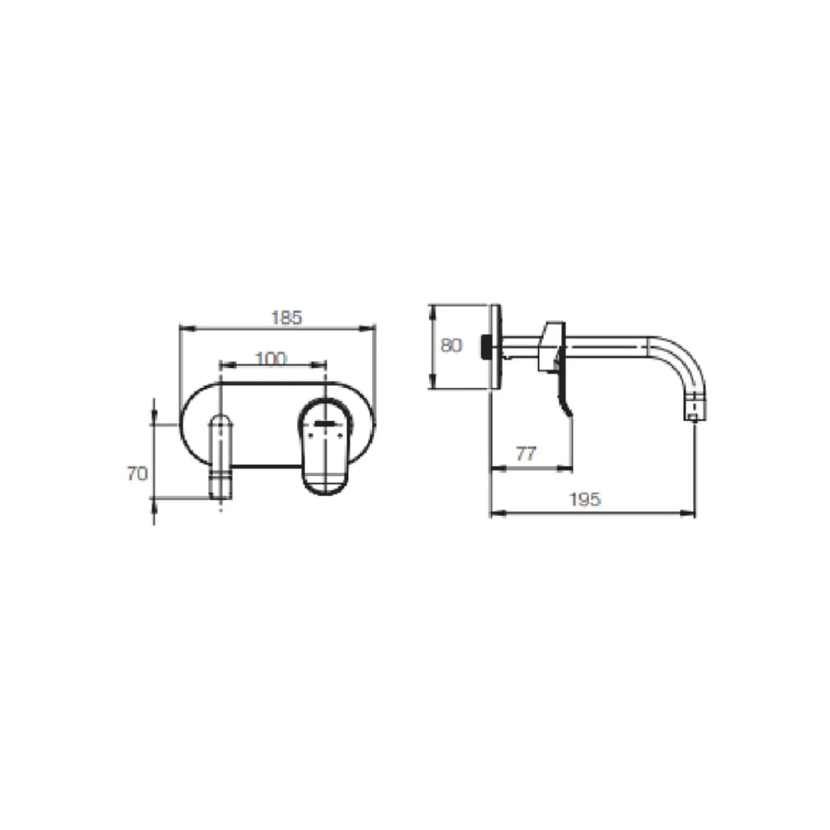 Parryware wall mounted basin mixer alpha G2776A1 G2776A1 Chrome - image 2