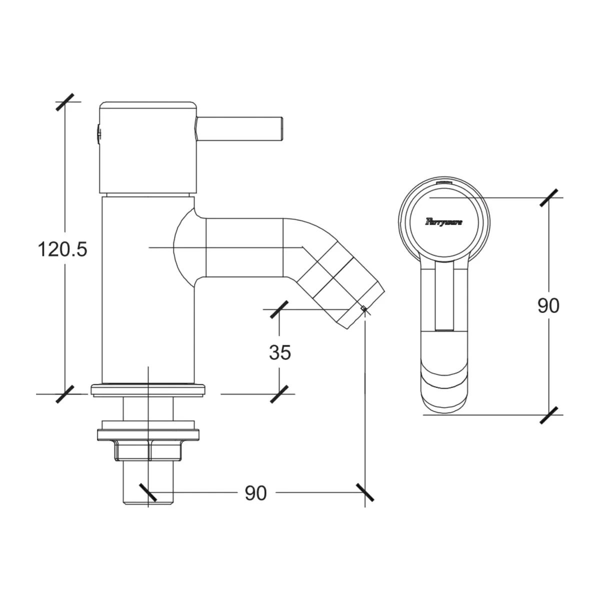 Parryware table mounted regular basin tap agate pro G3302A1 G3302A1 Chrome - image 2