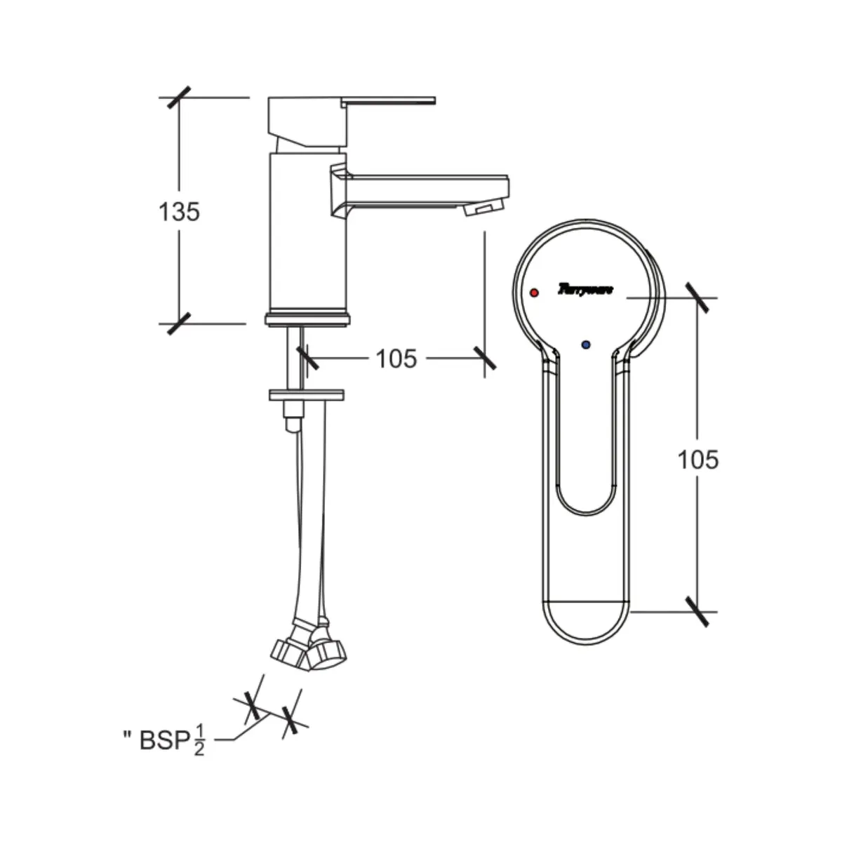 Parryware table mounted regular basin mixer claret G5265A1 G5265A1 Chrome - image 2