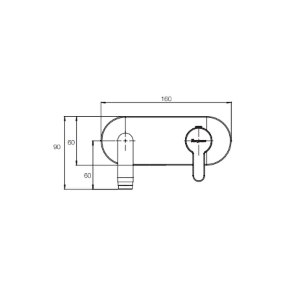Parryware wall mounted basin tap claret G5296A1 G5296A1 Chrome - image 2