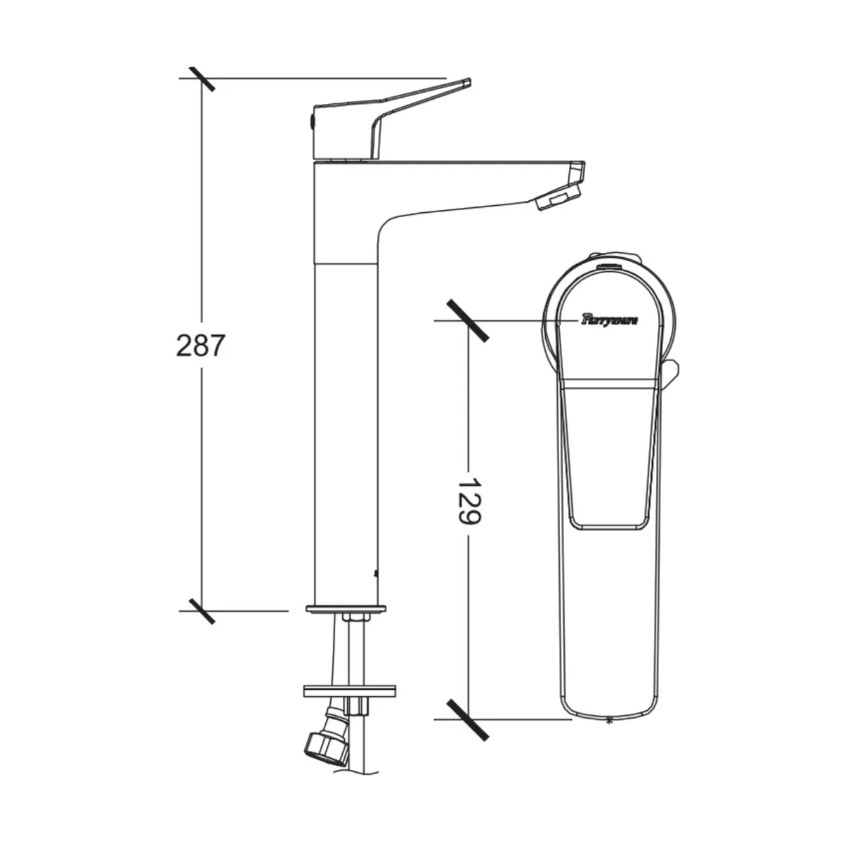 Parryware table mounted tall boy basin tap aqua G5702A1 G5702A1 Chrome - image 2