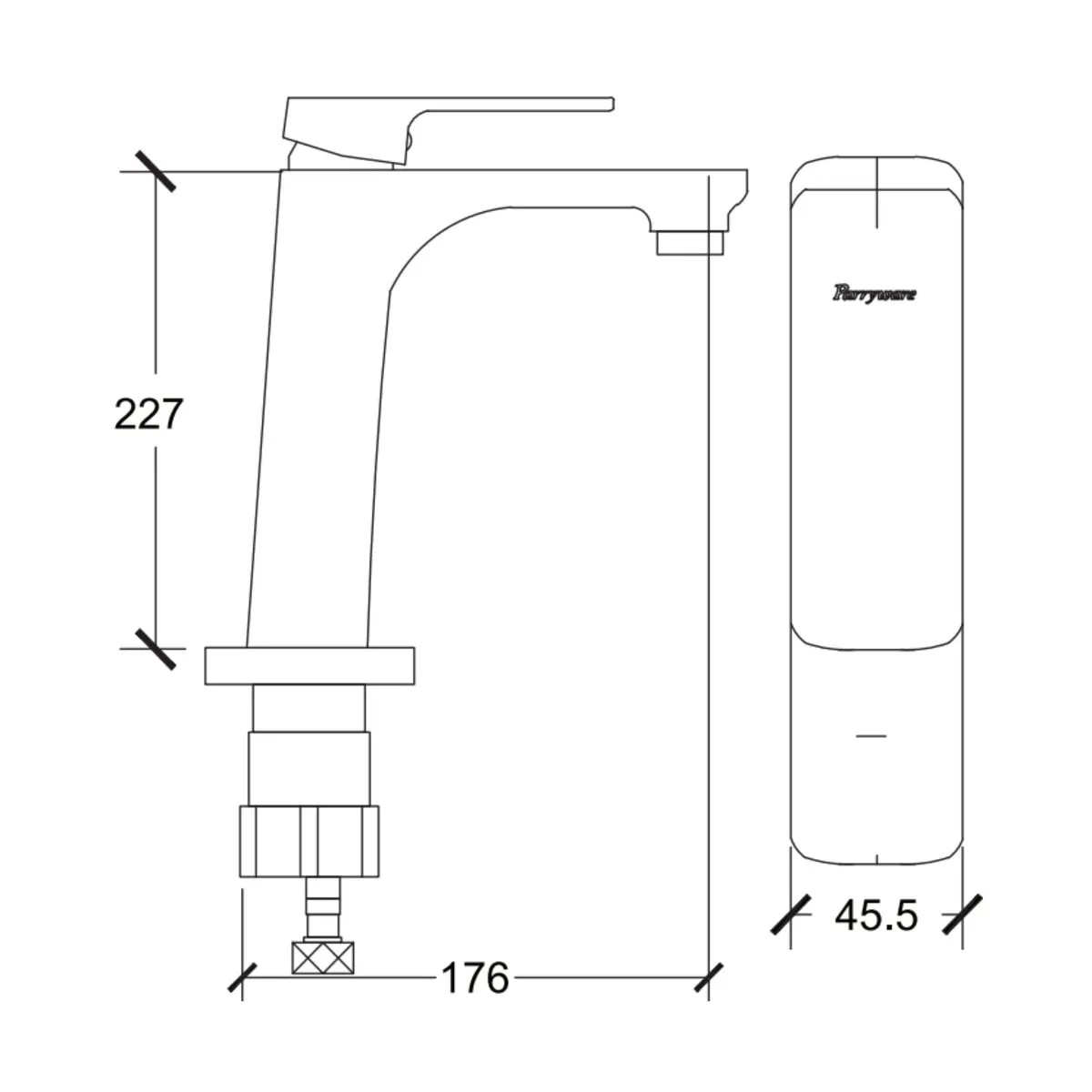 Parryware table mounted tall boy basin mixer quattro T2346A4 T2346A4 Rose Gold - image 4