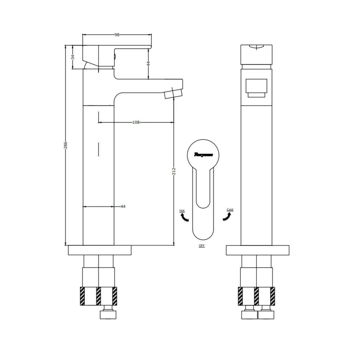Parryware table mounted tall boy basin tap claret T4642A1 T4642A1 Chrome - image 2