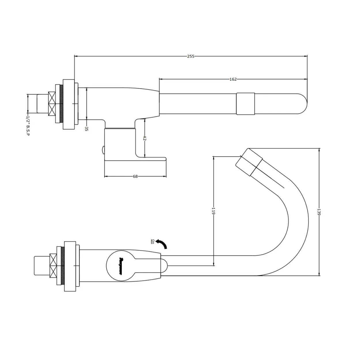 Parryware table mounted regular basin tap claret T4668A1 T4668A1 Chrome - image 2