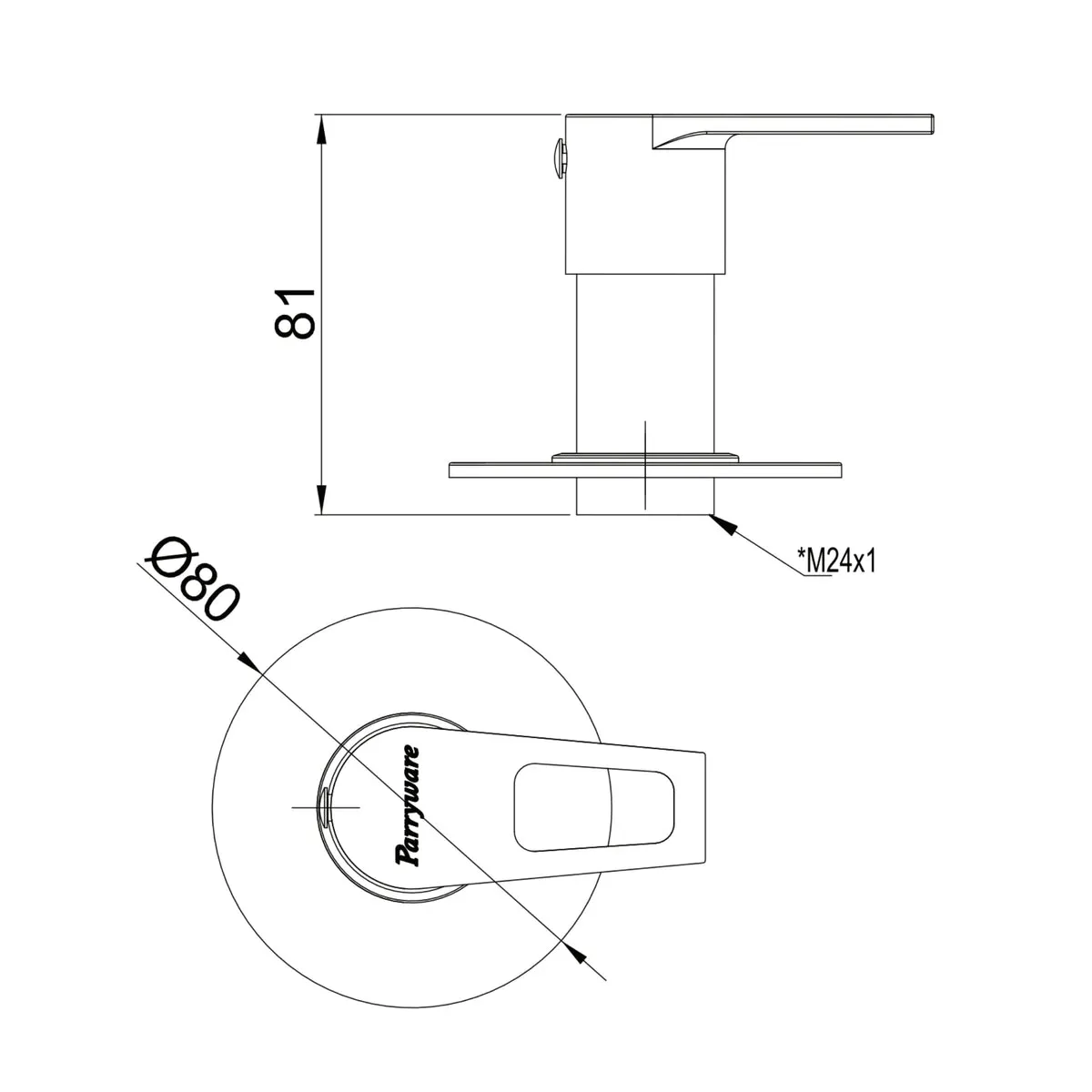 Parryware basin area stop valve espirion T7213A1 T7213A1 Chrome - image 2