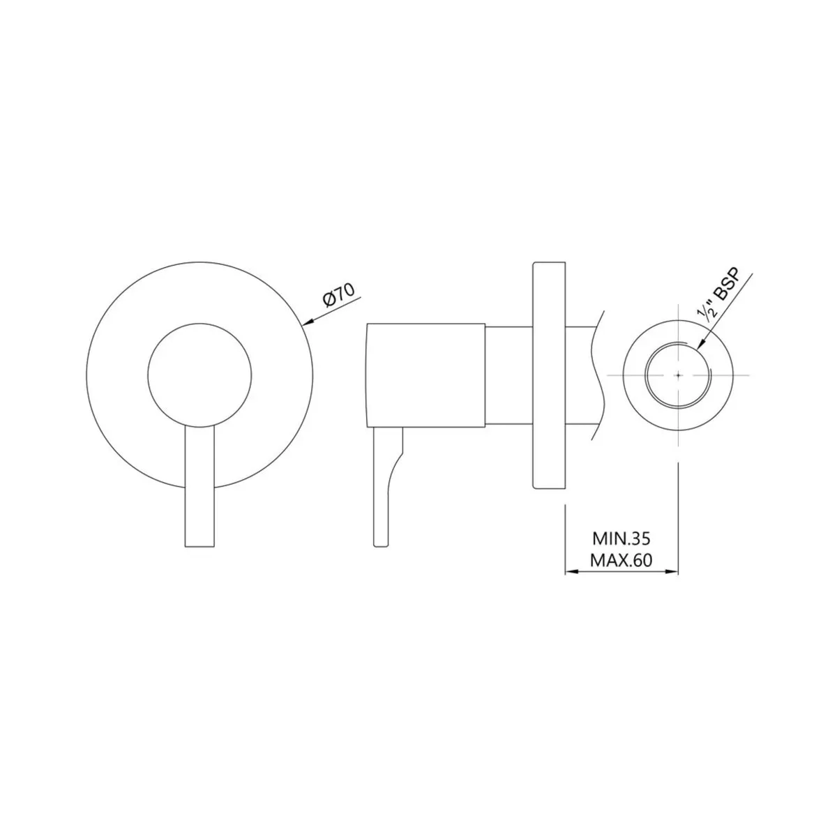 Jaquar basin area stop valve Continental Prime FLP-BLM-5083KPM Black Matt - image 2