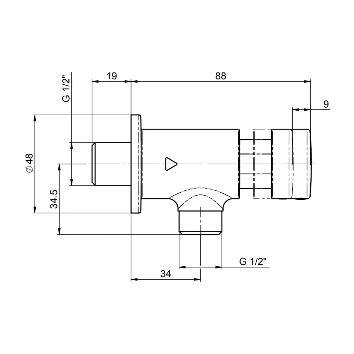 Parryware basin area stop valve G2007A1 G2007A1 Chrome - image 2
