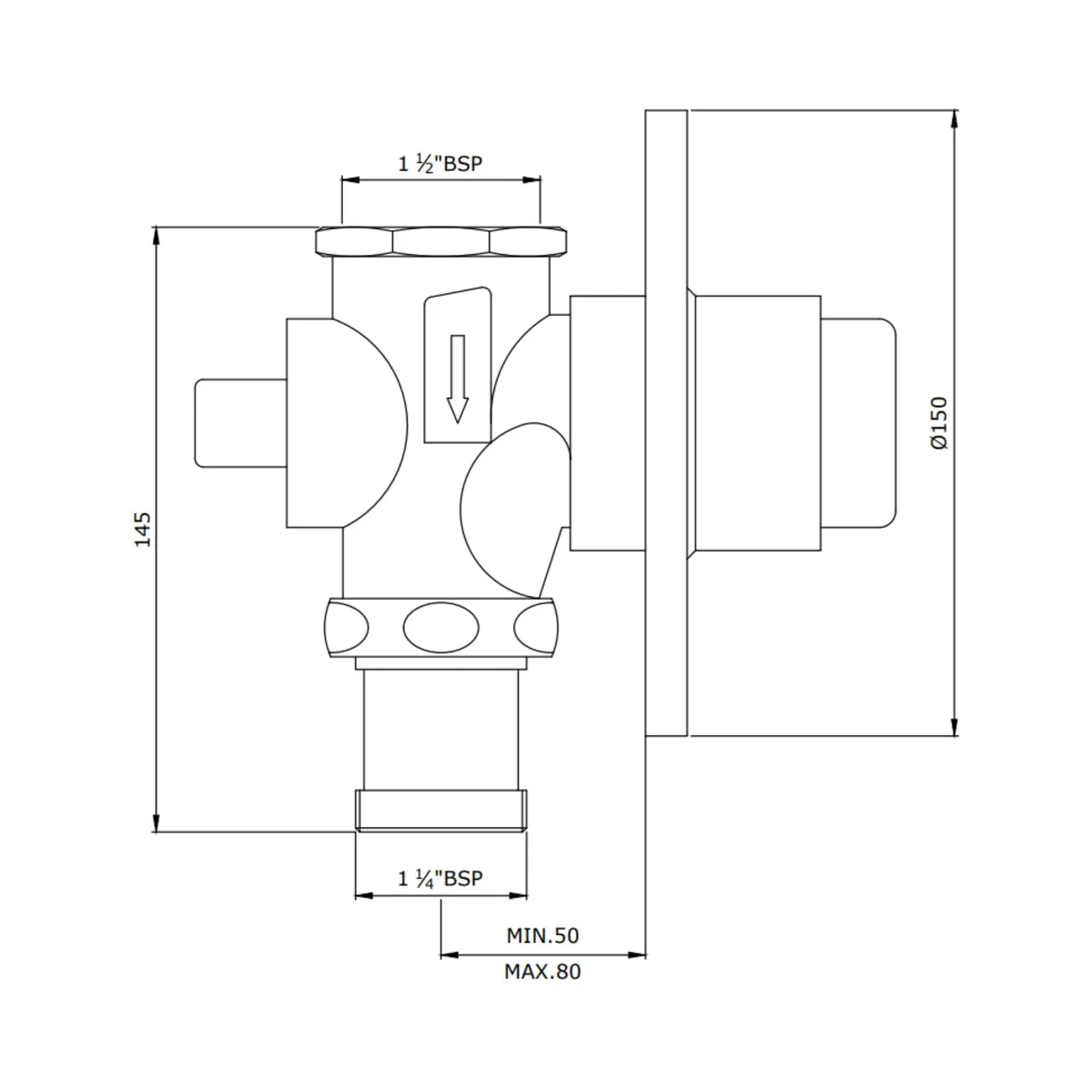 Parryware basin area stop valve T3302A1 T3302A1 Chrome - image 2