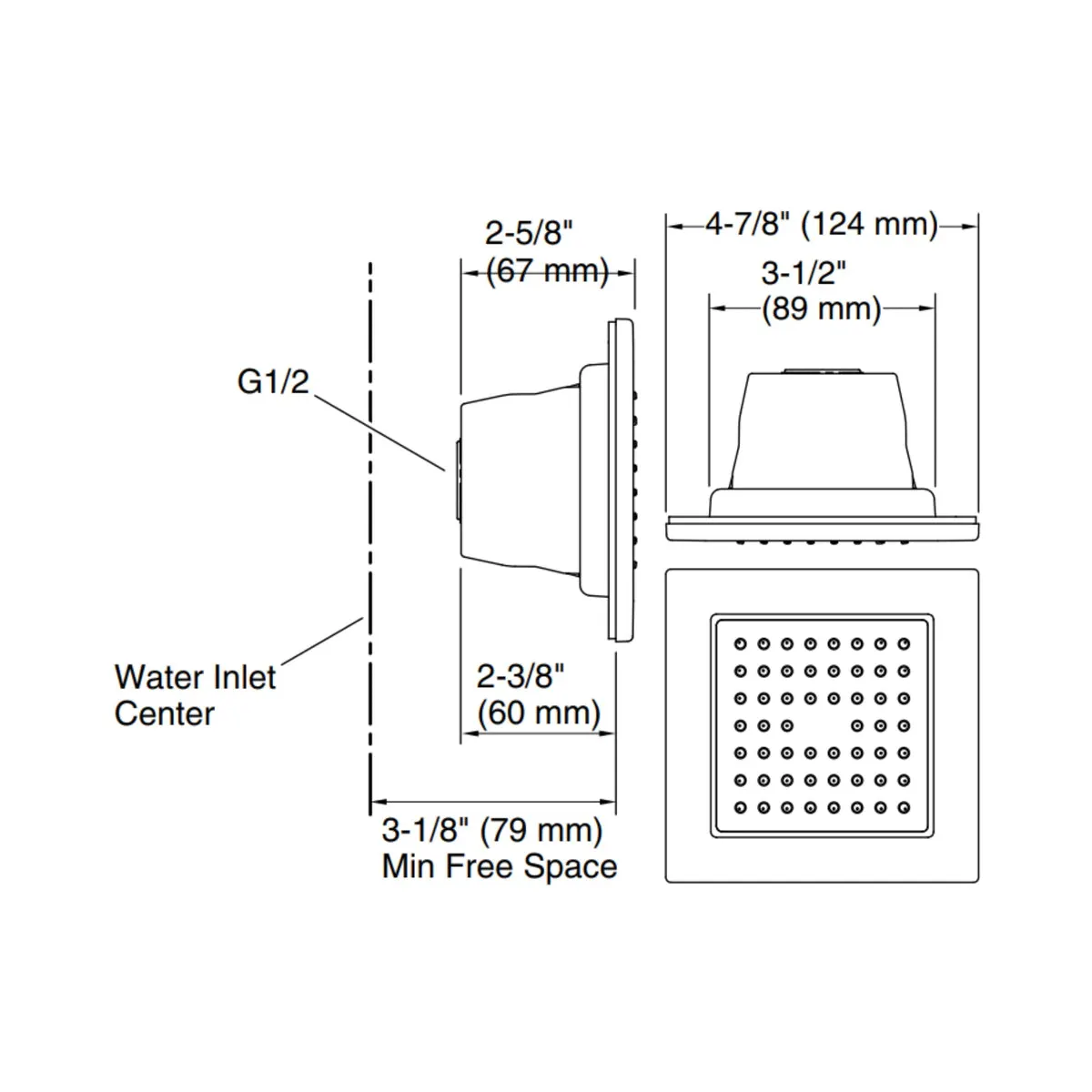 Kohler single flow body shower watertile 8002IN-BL 8002IN-BL Black Matt - image 2