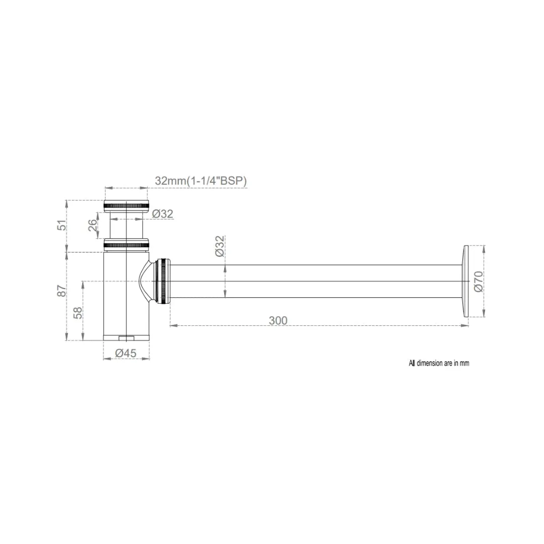Cera 12 inch bottle trap ultra F8060406 F8060406 Chrome - image 2