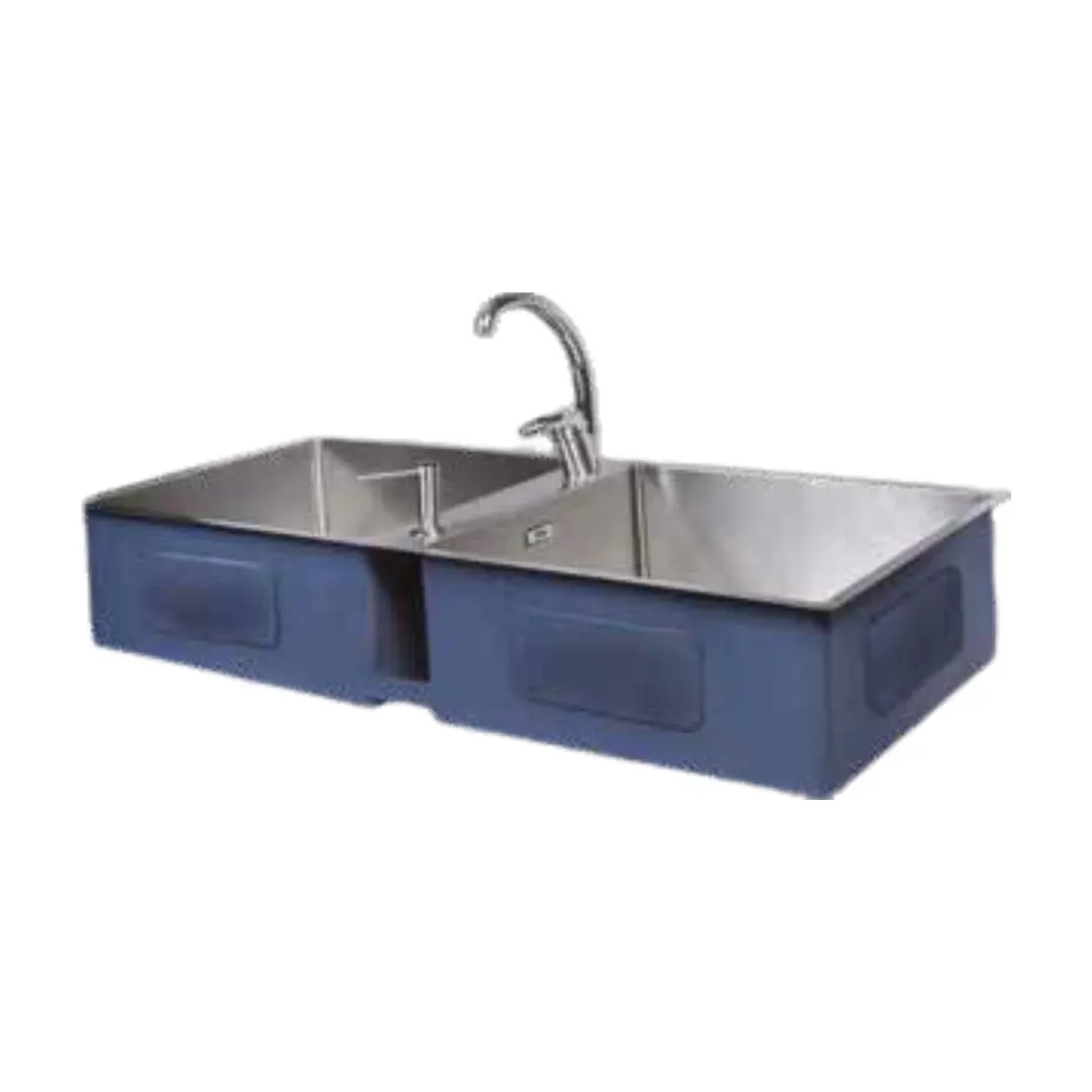 Franke stainless steel sink box deluxe box deluxe bxx 220 120 54 ( 45 x 20 inches ) BXX-220-120-54 Satin - image 1