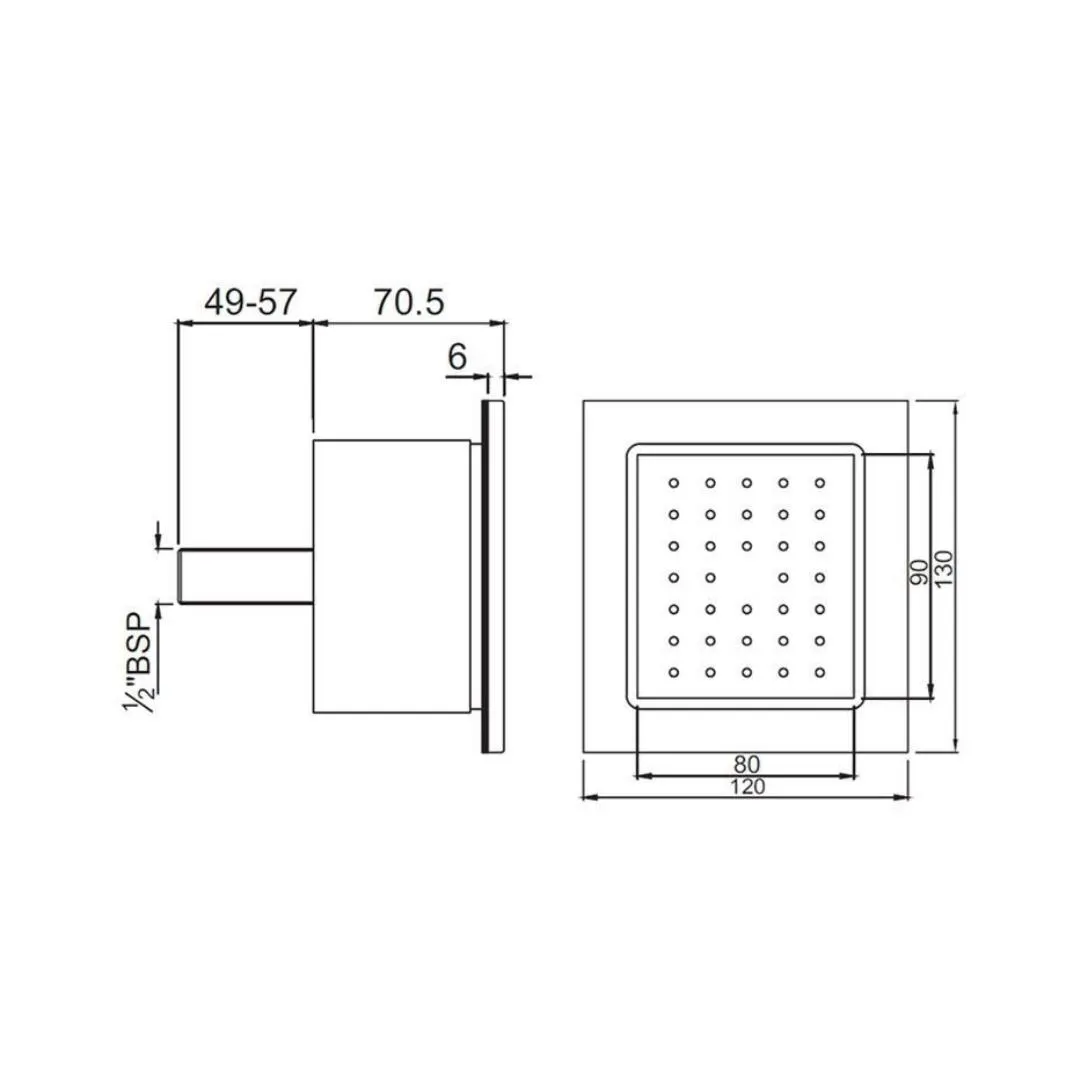 Jaquar single flow body shower BSH-WHM-1771 White Matt - image 2