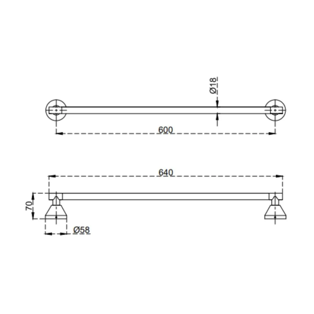 Cera towel holder Brass series F5001103CH F5001103CH Chrome - image 2