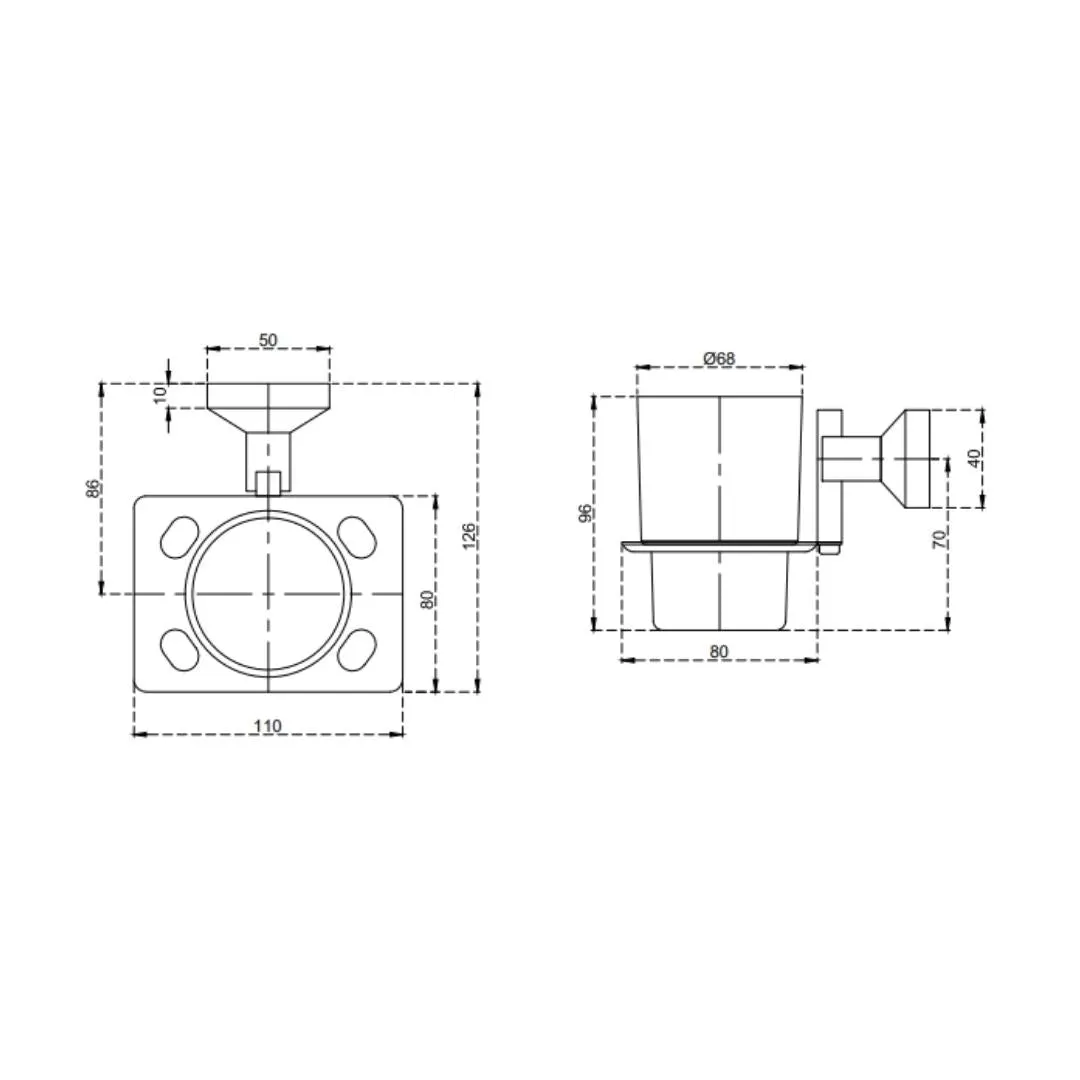 Cera tumbler holder Montana Range series F5002107CH F5002107CH Chrome - image 2