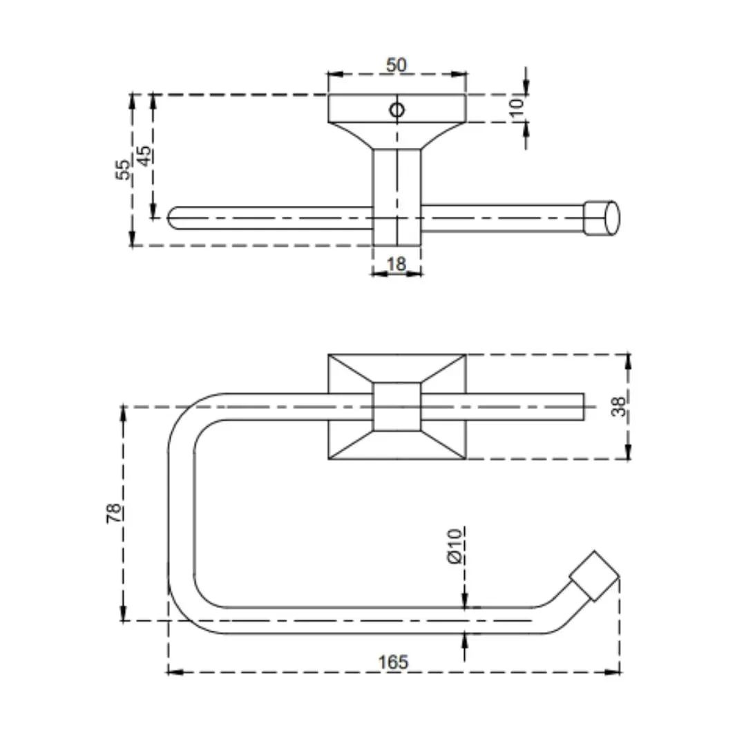 Cera toilet roll holder Montana Range series F5002109CH F5002109CH Chrome - image 2