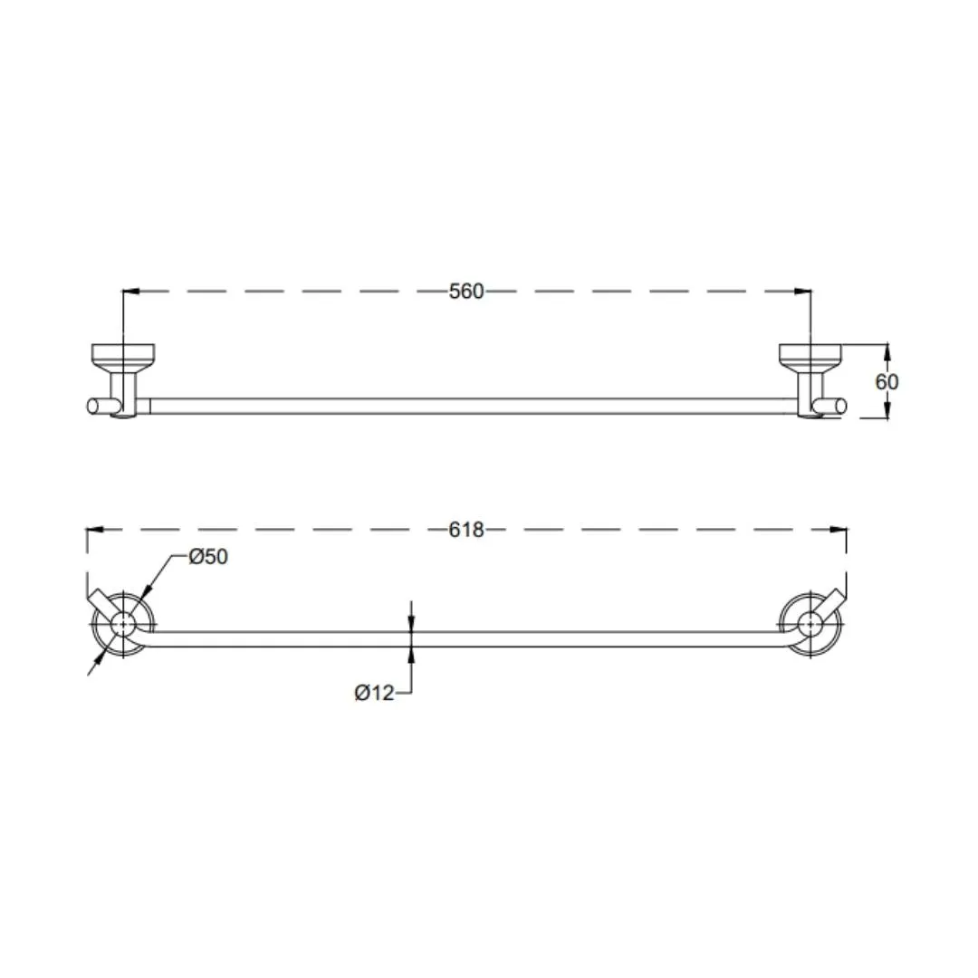 Cera towel holder Hera Range series F5007103CH F5007103CH Chrome - image 2