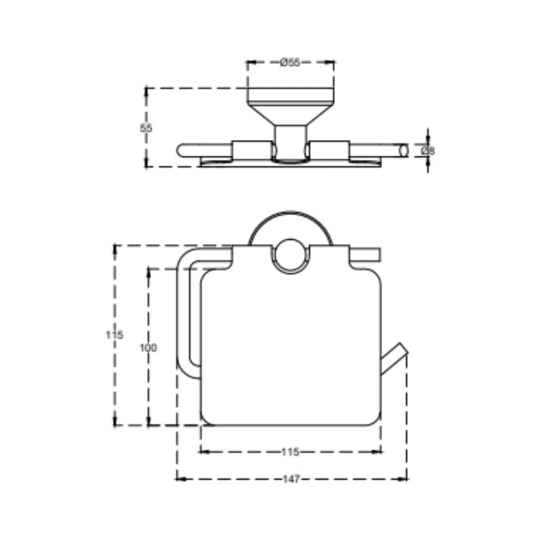 Cera toilet roll holder Hera Range series F5007110CH F5007110CH Chrome - image 2