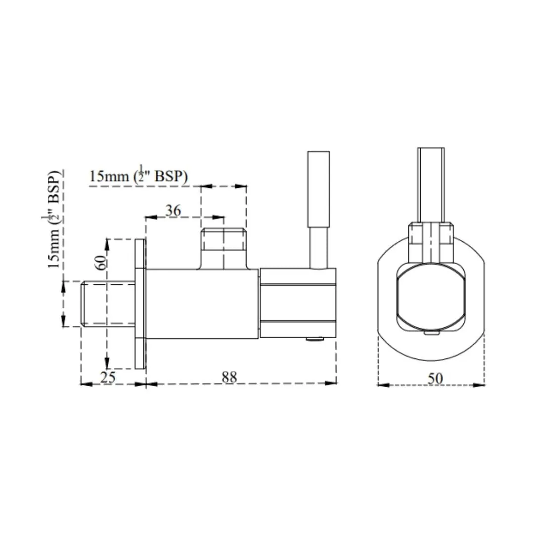 Cera basin area angle valve gayle F1014201 F1014201 Chrome - image 4
