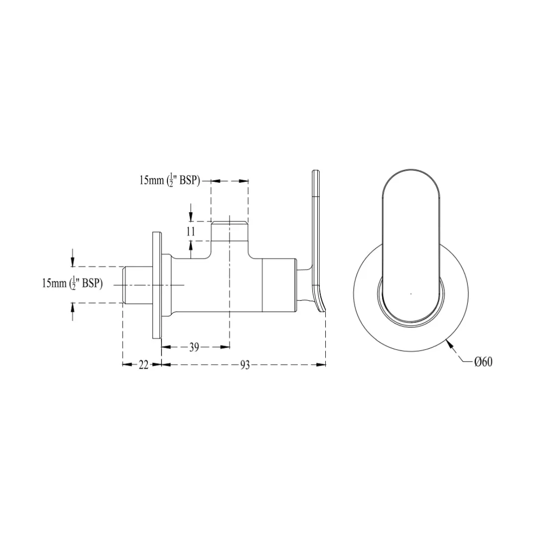 Cera basin area angle valve brooklyn F1018201FG F1018201FG French Gold - image 4