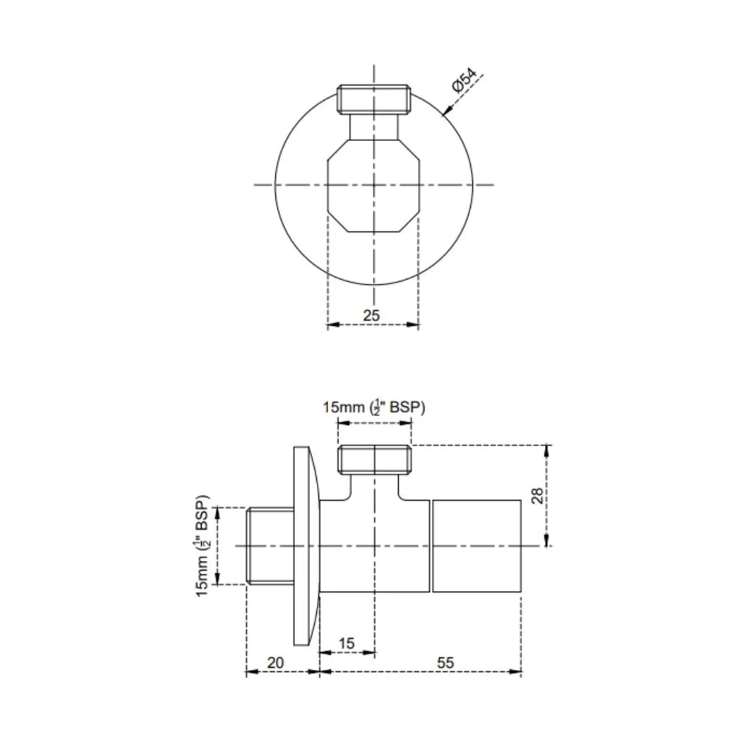 Cera basin area angle valve F8040201 F8040201 Chrome - image 2