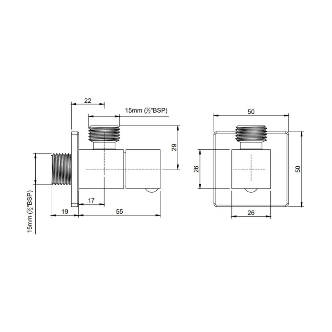 Cera basin area angle valve F8040205 F8040205 Chrome - image 2