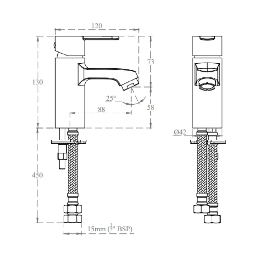 Cera table mounted regular basin mixer victor F1015451 F1015451 Chrome - image 4