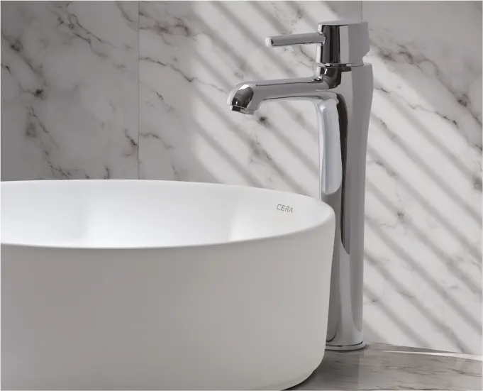 Cera Ripple Basin Mixer, Tall Boy, Table Mounted F1017452 F1017452 Chrome - image 4