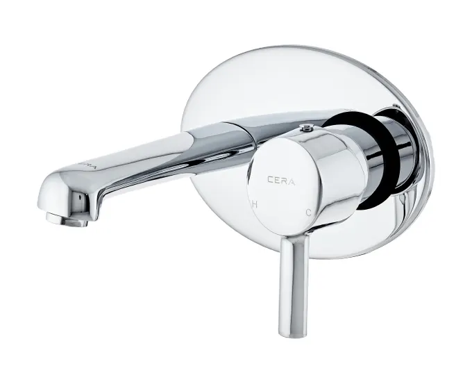 Cera Ripple Basin Mixer, Wall Mounted F1017473 F1017473 Chrome - image 1