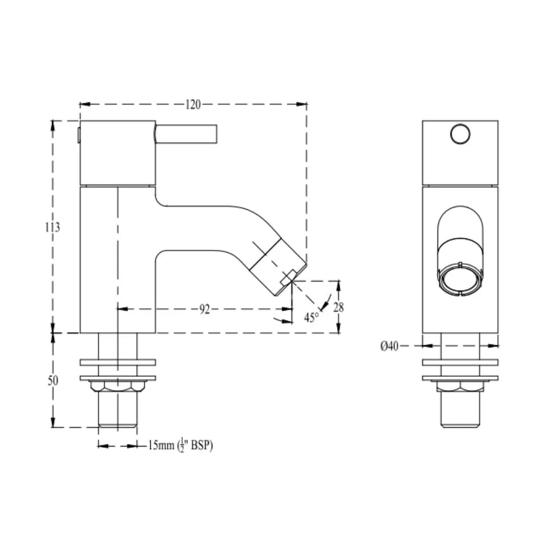 Cera table mounted regular basin tap fountain F2013101 F2013101 Chrome - image 4