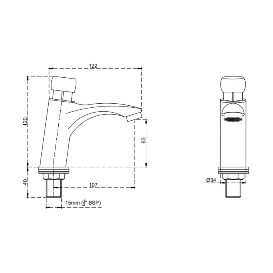 Cera table mounted regular basin tap aquamatic F9020101 F9020101 Chrome - image 4