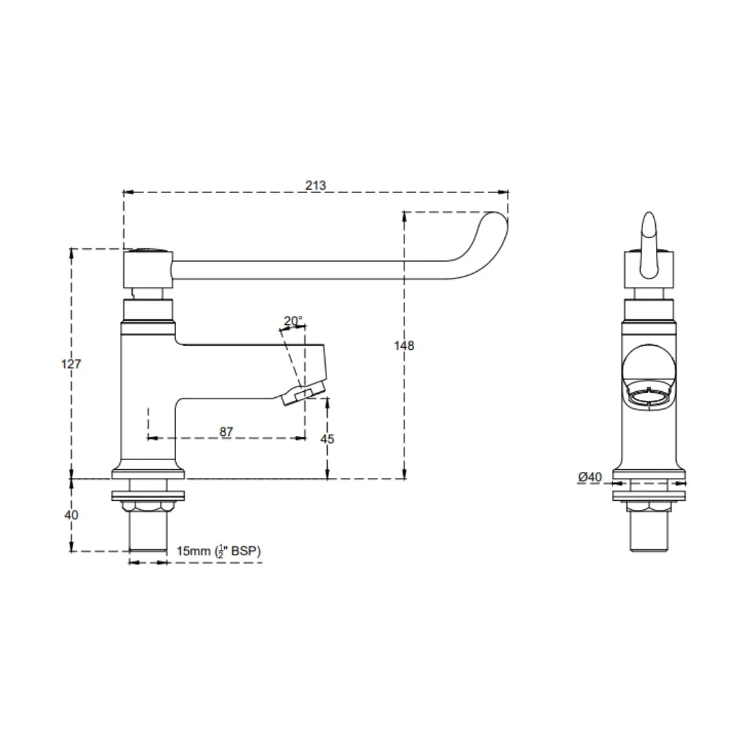 Cera table mounted regular basin tap aquamatic F9030101 F9030101 Chrome - image 2