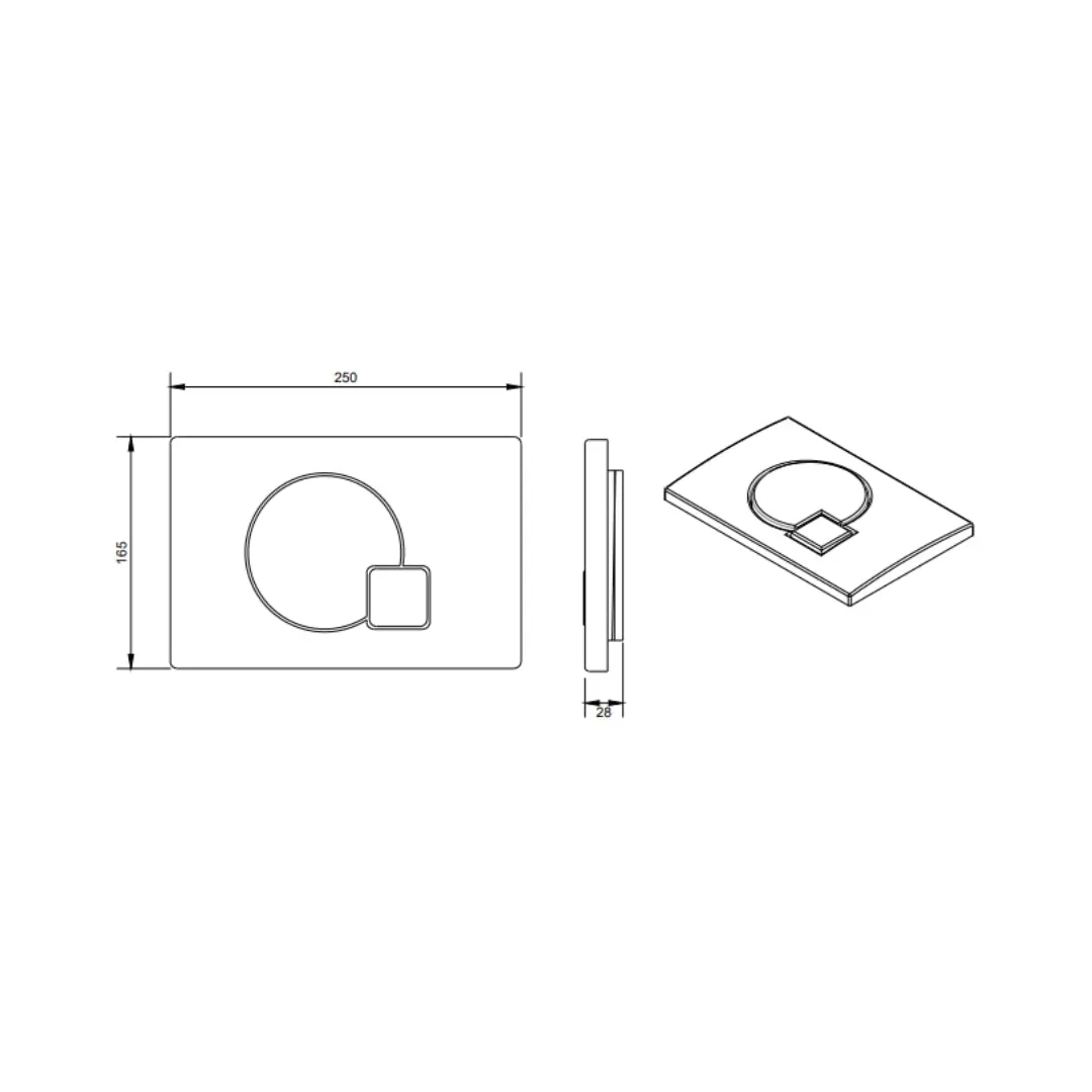 Cera flush plate B1120104 B1120104 Chrome - image 2