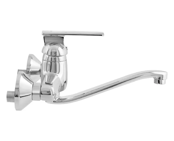 Cera Titanium Kitchen Sink Mixer, Wall Mounted, Swinging Spout F1003531 F1003531 Chrome - image 2