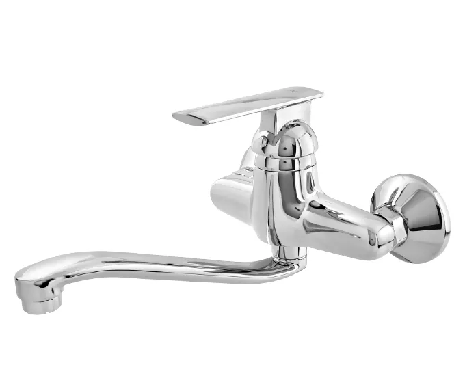 Cera Titanium Kitchen Sink Mixer, Wall Mounted, Swinging Spout F1003531 F1003531 Chrome - image 3