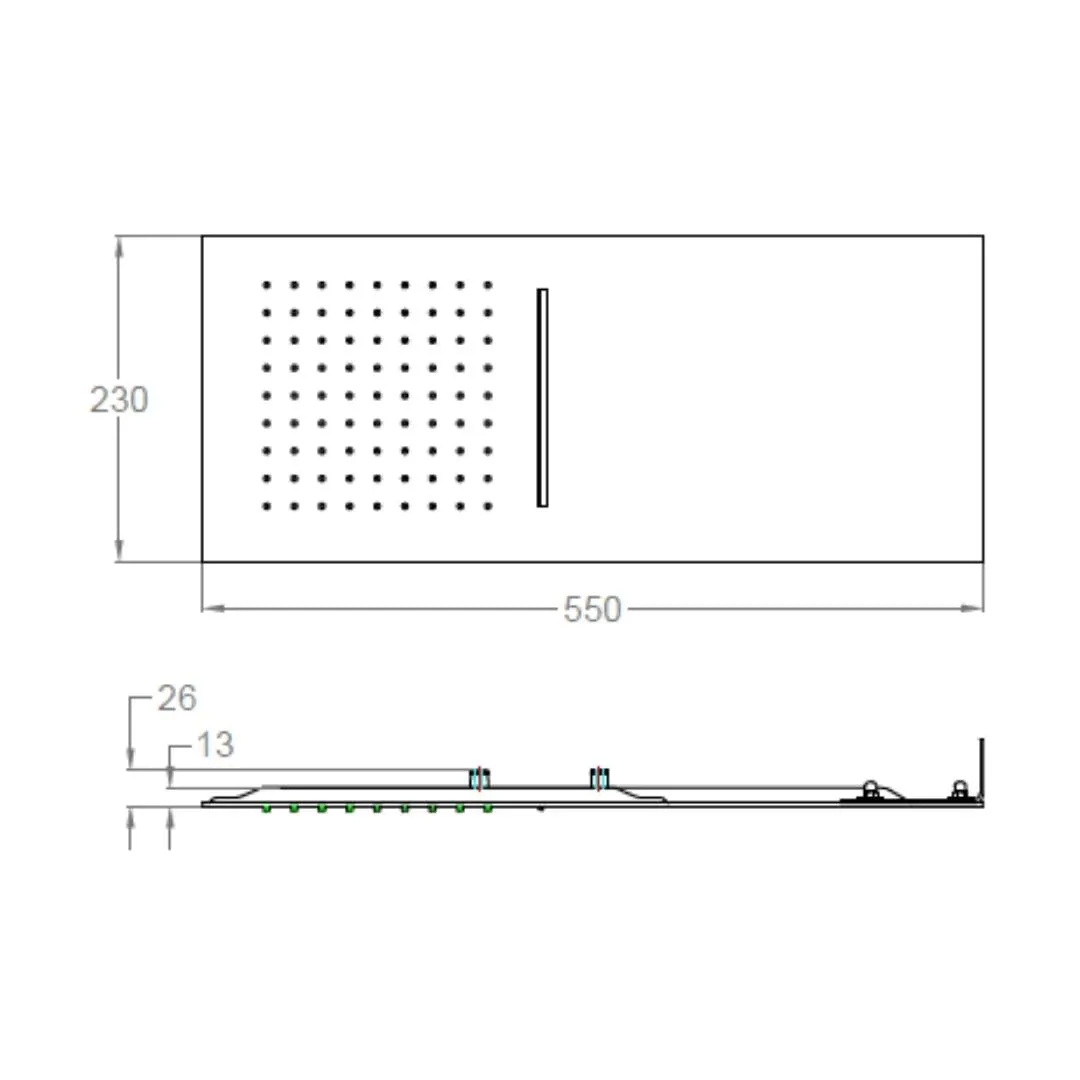 Cera multi flow overhead shower F7010107SS F7010107SS Chrome - image 3