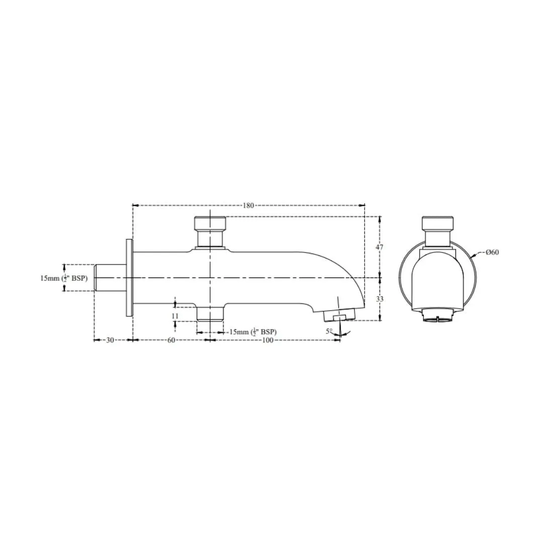 Cera wall mounted spout aquamatic F2004662 F2004662 Chrome - image 4