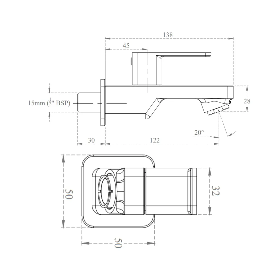 Cera wc area bib tap ruby F1005151GG F1005151GG Graphite Grey - image 2