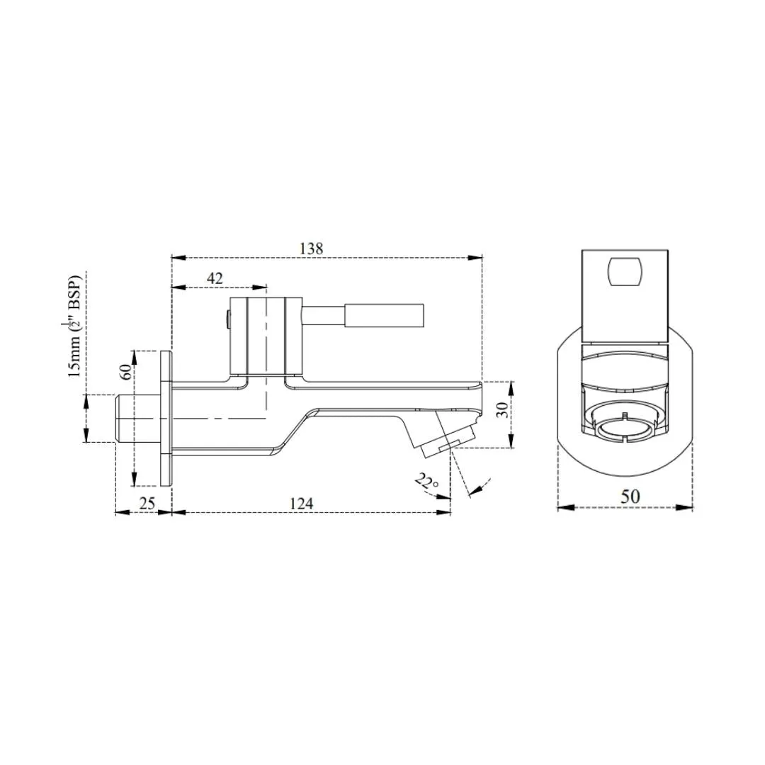 Cera wc area bib tap gayle F1014151 F1014151 Chrome - image 4