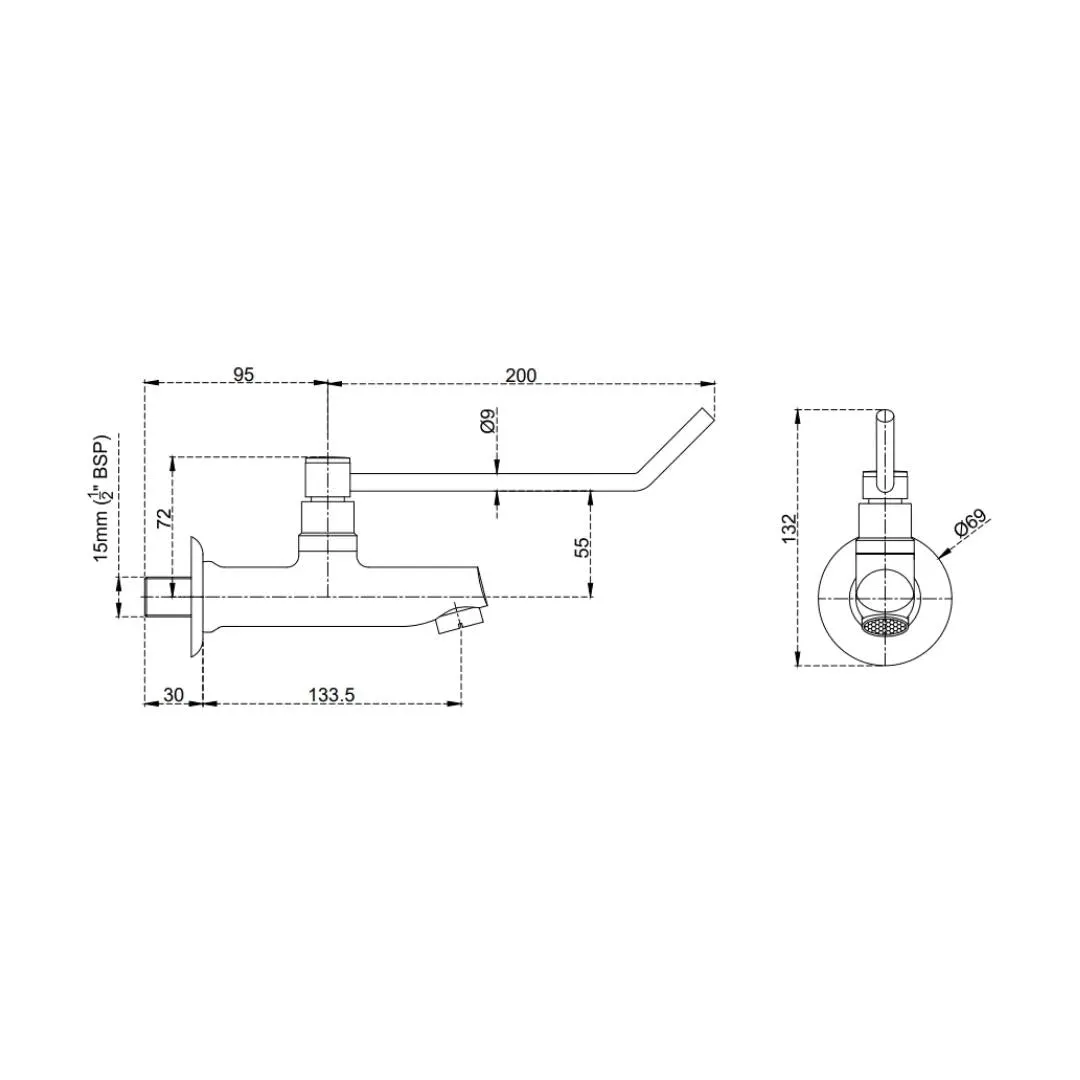 Cera wc area bib tap aquamatic F9030152 F9030152 Chrome - image 4
