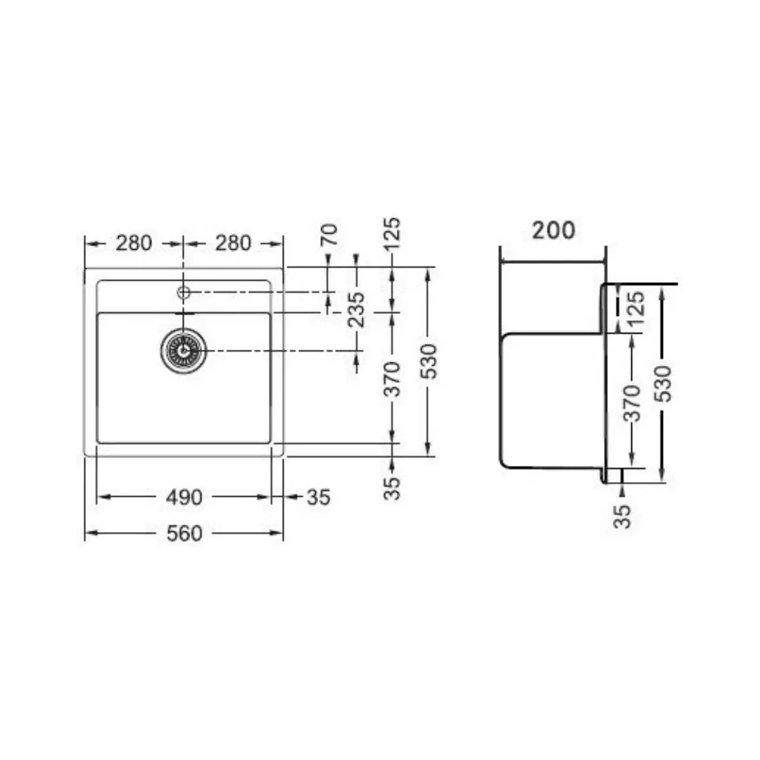 Franke tectonite Sink Tectonite series tectonite 610 ( 22 x 20 inches ) K-KS-CK-FRA-S-00018 Carbon Black - image 2
