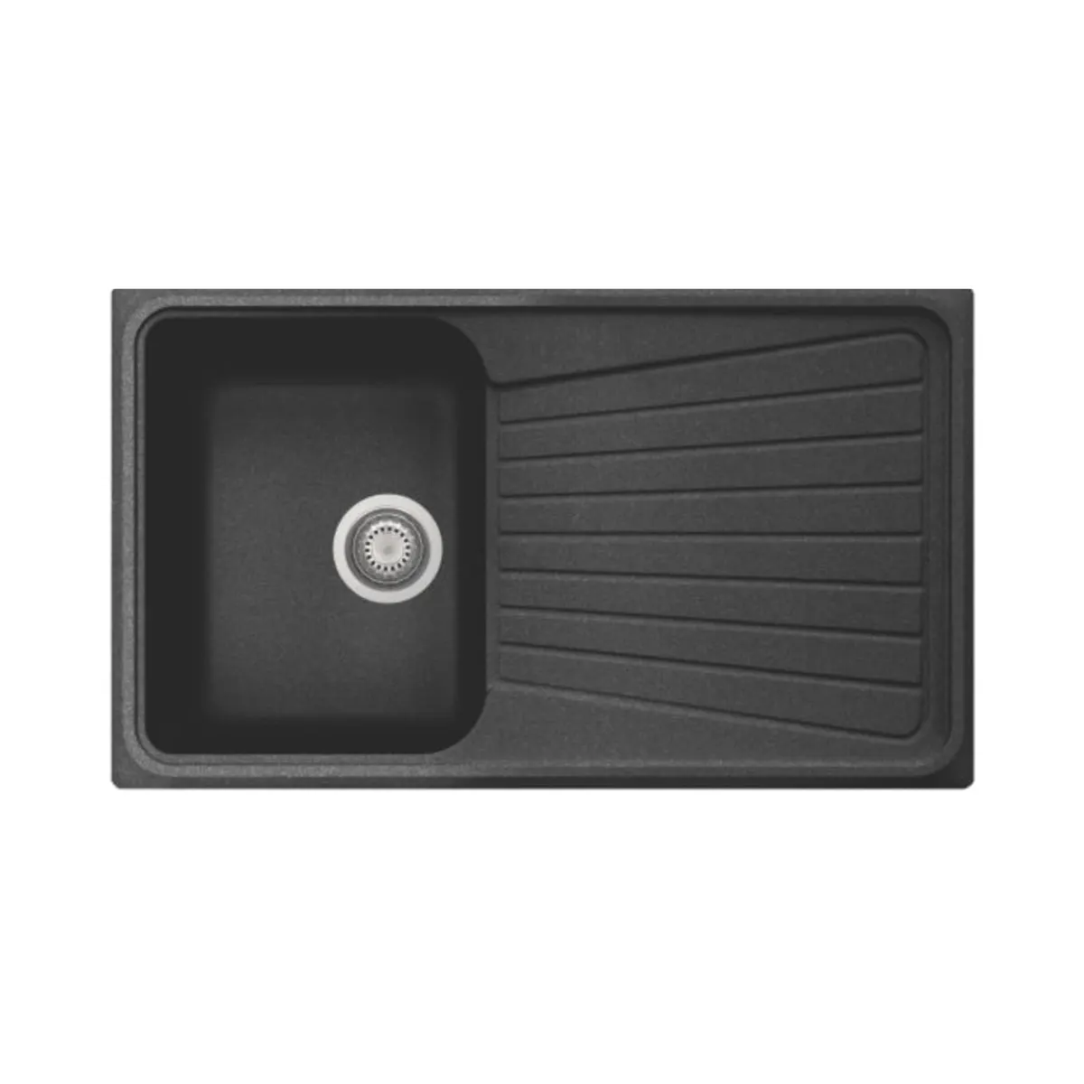 Nirali quartz sink quartz premium range spazio lv 1 ( 34 x 19.5 inches ) K-KS-CK-NIR-S-00160 Black Granite - image 1