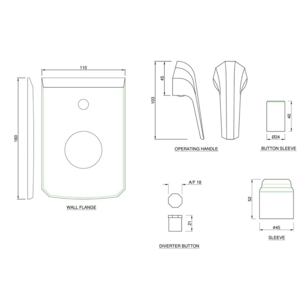 Jaquar 2 way diverter Continental Prime normal flow COP-CHR-055KPM Chrome - image 2