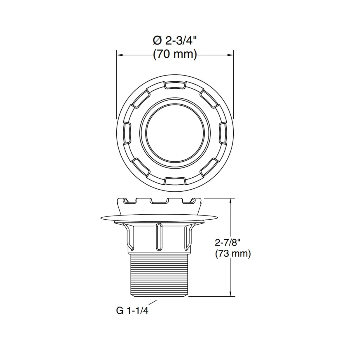 Kohler 3 inches regular waste coupling 1460429-CP 1460429 Chrome - image 2