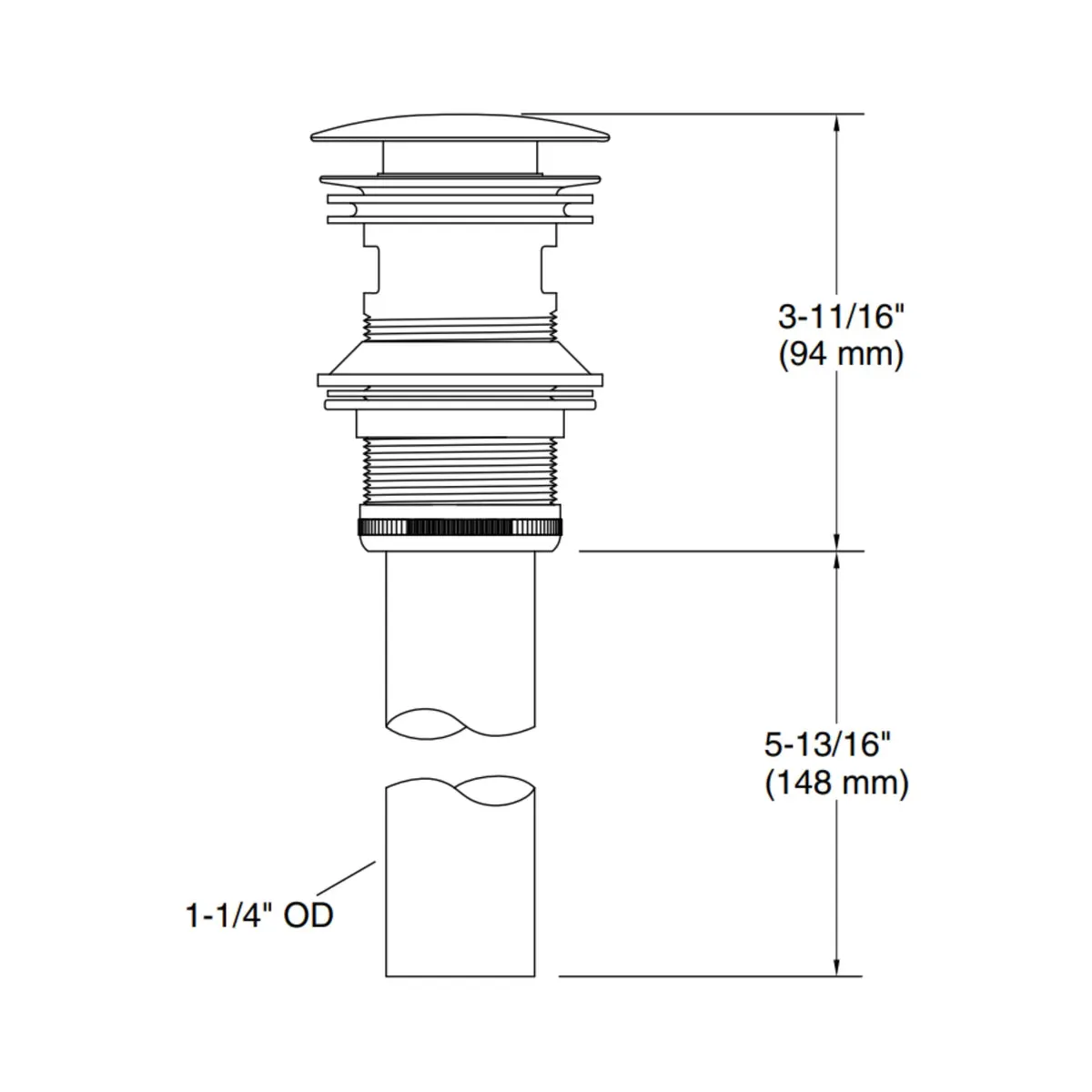 Kohler 8 inches regular waste coupling 7120IN-BRD 7120IN-BRD Brushed Rose Gold - image 2