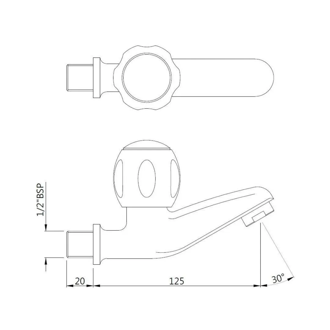 Jaquar wc area bib tap Clarion CQT-CHR-23037 Chrome - image 2