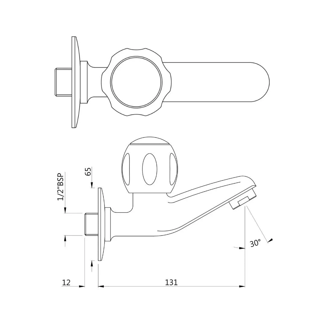 Jaquar wc area bib tap Clarion CQT-CHR-23047 Chrome - image 2