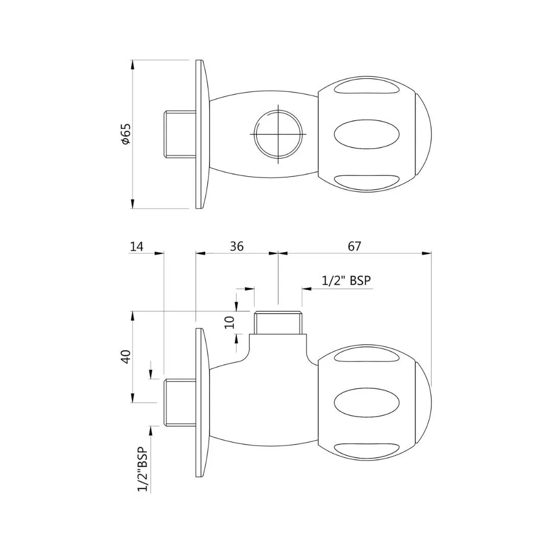Jaquar basin area angle valve Clarion CQT-CHR-23059 Chrome - image 2