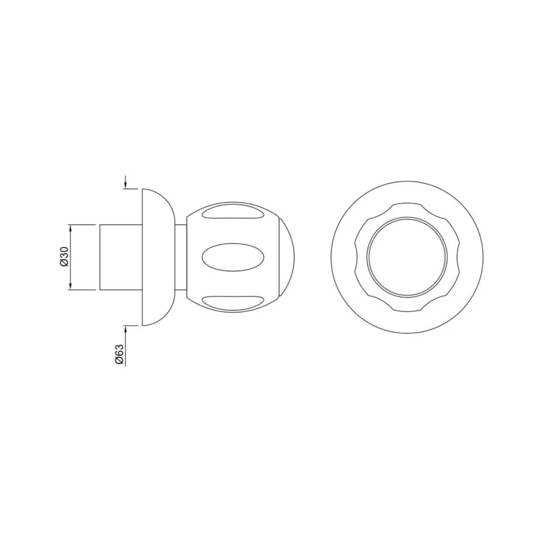 Jaquar basin area stop valve Clarion CQT-CHR-23069K Chrome - image 2