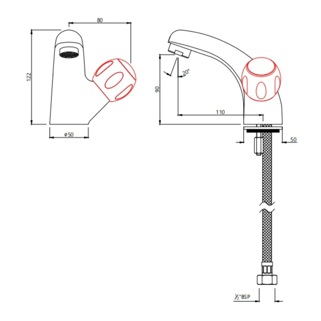 Jaquar table mounted regular basin tap Clarion CQT-CHR-23127 Chrome - image 2